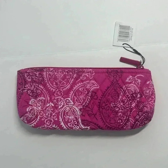 NWT Vera Bradley Brush & Pencil Case Stamped Paisley - Picture 4 of 7